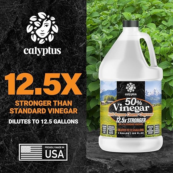 Calyptus 45% puro vinagre | 9 veces más fuerte que el vinagre | 100% natural concentrado limpiador | uso en el hogar, al aire última intervensión y jardín | 450 frijoles | fuerza industrial | lejía y amoníaco alternativa | 1 galón - Image 4