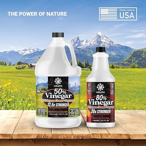 Calyptus 45% puro vinagre | 9 veces más fuerte que el vinagre | 100% natural concentrado limpiador | uso en el hogar, al aire última intervensión y jardín | 450 frijoles | fuerza industrial | lejía y amoníaco alternativa | 1 galón - Image 8