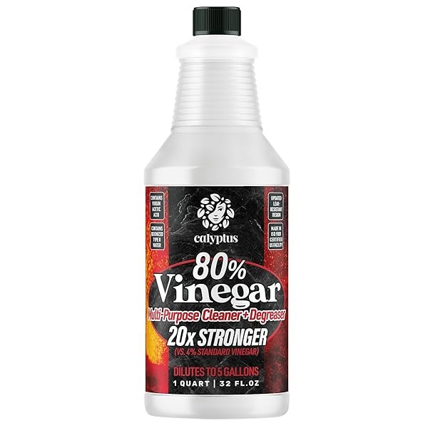Calyptus Vinagre súper concentrado 75% puro, se diluye a 3.75 galones, 15 vinagre de potencia | Uso industrial, 32 onzas