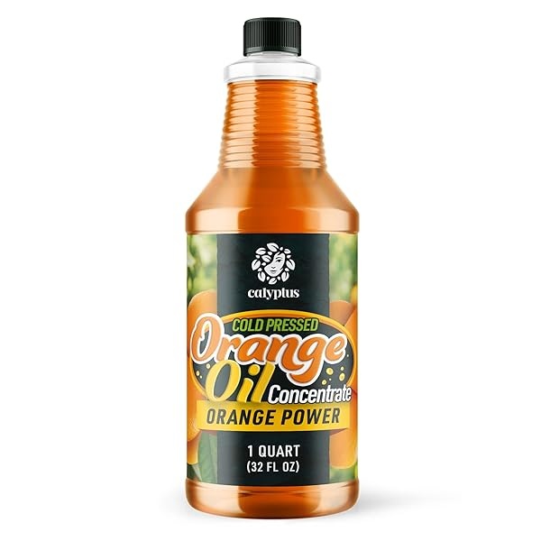 Calyptus concentrado de aceite de naranja natural prensado en frío | limpiador y desengrasante de cítricos multipropósito | diluye hasta 16 galones | hogar y al aire libre, 32 onzas