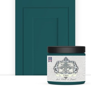 Capri (verde azulado), Finish pintura todo en uno, Sample- 8oz, Verde