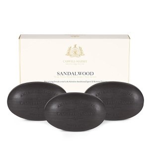 Caswell-Massey Triple Milled Luxury Bath Soap Centuries Sandalwood Gift Set - Famed Fragrance - 5.8 Ounces Each, 3 Bars
