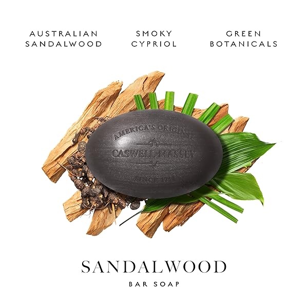 Caswell-Massey Triple Milled Luxury Bath Soap Centuries Sandalwood Single Bar Soap, 5.8 Oz - Image 5