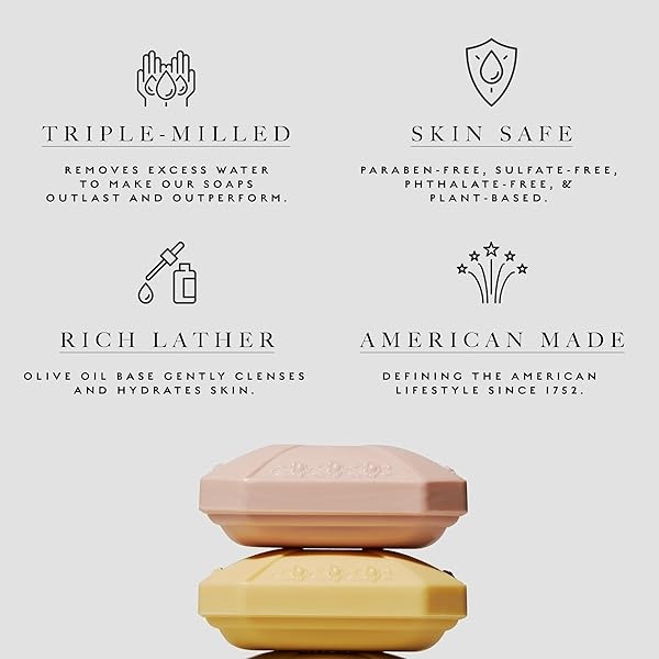 Caswell-Massey Triple Milled Luxury Bath Soap - Lavender Single Bar Soap, 5.8 Oz - Image 3