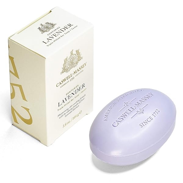 Caswell-Massey Triple Milled Luxury Bath Soap - Lavender Single Bar Soap, 5.8 Oz