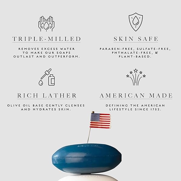 Caswell-Massey Triple Milled Luxury Bath Soap MenTMs Sandalwood Explorer Soap Set " 3 Assorted Fragrances " 5.8 Ounces Each, 3 Bars - Image 4