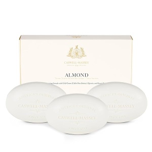 Caswell-Massey Triple Milled Luxury Bath Soap Set - Almond Cold Cream - 5.8 Ounces Each, 3 Bars