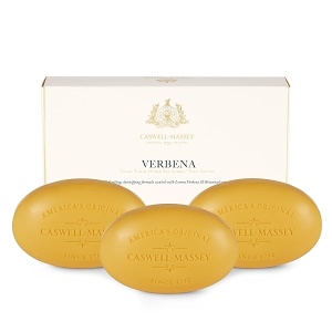 Caswell-Massey Triple Milled Luxury Bath Soap Set - Verbena - 5.8 Ounces Each, 3 Bars