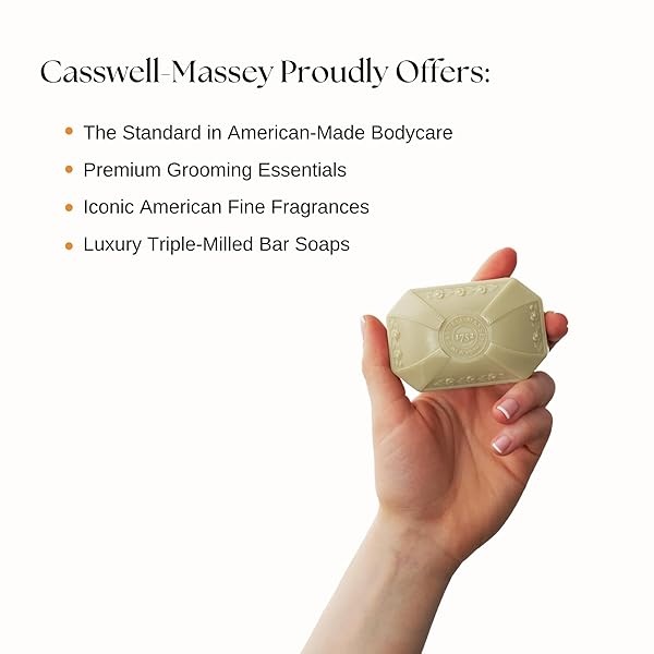 Caswell-Massey Triple Milled Luxury Bath Soap Set - Verbena - 5.8 Ounces Each, 3 Bars - Image 7