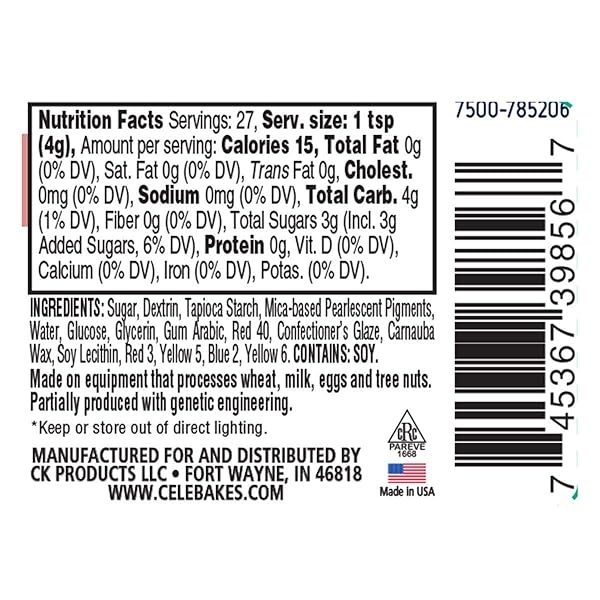 Celebakes Espolvorines decorativos brillantes NonPareils dorados, 3,8 oz - Image 4