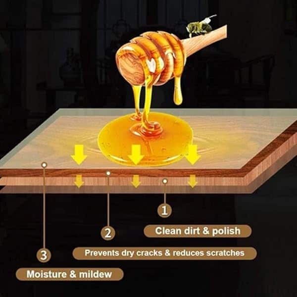 Cera de abeja para muebles, cera de abeja tradicional para madera y muebles, pulido y limpiador para el cuidado de muebles - Image 5