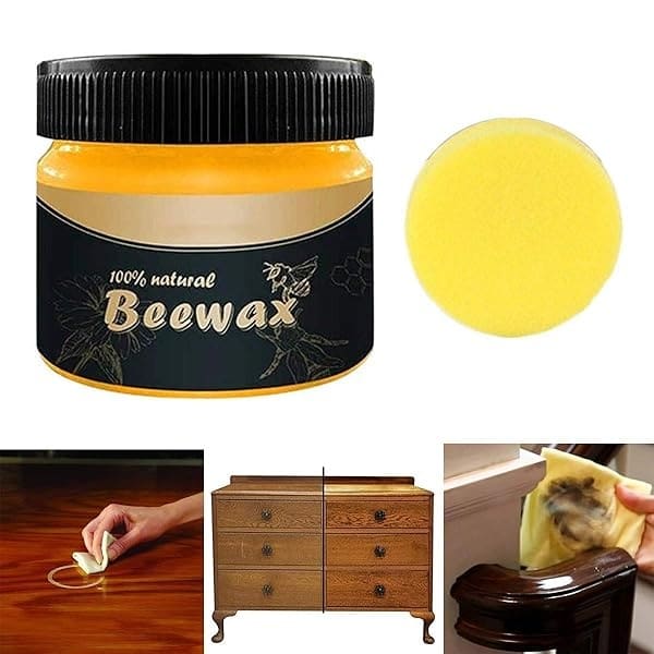 Cera de abeja para muebles, cera de abeja tradicional para madera y muebles, pulido y limpiador para el cuidado de muebles