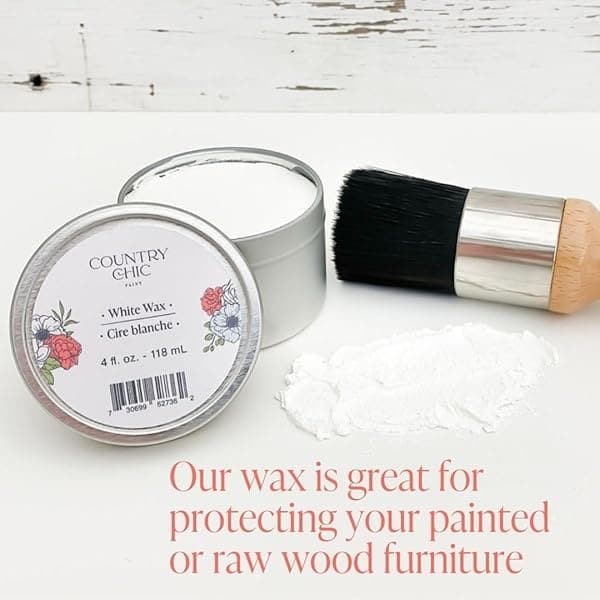 Cera para muebles – 100% natural para muebles de madera cruda o pintados (blanco, 4 oz) - Image 4
