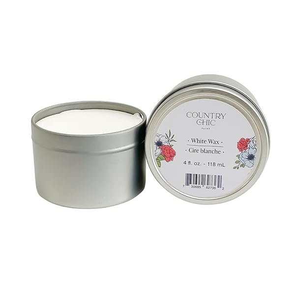 Cera para muebles – 100% natural para muebles de madera cruda o pintados (blanco, 4 oz)