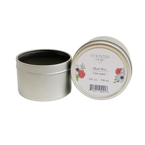 Cera para muebles – 100% natural para muebles de madera cruda o pintados (negro, 4 oz)