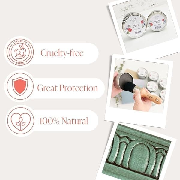 Cera para muebles – Sellador 100% natural para madera cruda o superficies pintadas – 2, 4 o 8 oz – 7 colores, Anticuado, 118,29 ml, 1 - Image 3