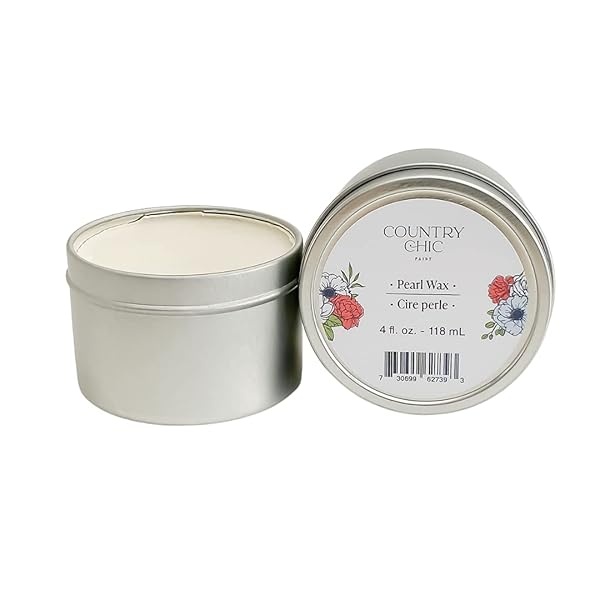 Cera para muebles – Sellador 100% natural para madera cruda o superficies pintadas – 2, 4 o 8 oz – 7 colores, Perla, 118,29 ml, 1