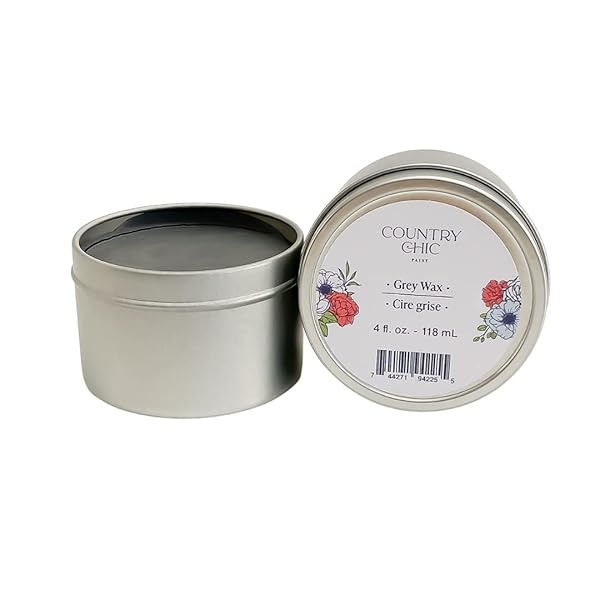 Cera para muebles – Sellador 100% natural para madera cruda o superficies pintadas – frasco de 2, 4 u 8 oz – 7 colores, gris, 118,29 ml, 1