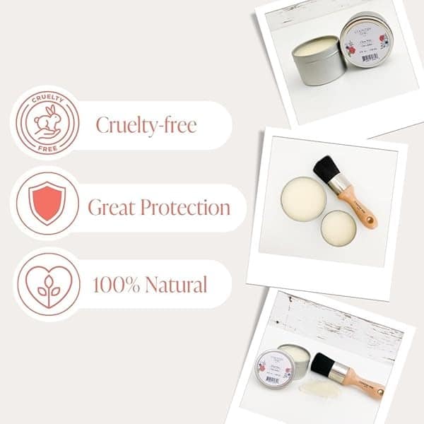 Cera para muebles, sellador 100% natural para pintura de muebles de gis o madera cruda, protección de la luz, fácil de aplicar, sin olor, respetuoso con el medio ambiente, 7 opciones de color, - Image 3