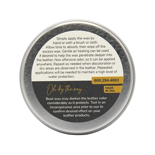 Cera protectora para botas y piel, para botas y zapatos, Transparente, 2 oz - Image 4