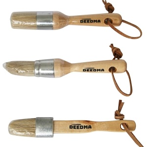 Chalk Paint Wax Brush Set - Smooth, Effortless and Detailed Painting Brush Set - Comfy All-Natural Boar Bristle Brushes - No Streak 3 Piece Deedma Brush Set with The Bonus Included