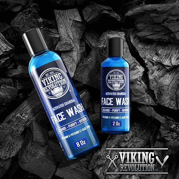 Charcoal Face Wash for Men- Scrub Away Dirt and Toxins - Cleanse, Purify and Refresh - Daily Charcoal Facial Cleanser - Image 3