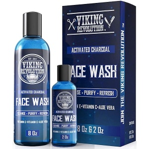 Charcoal Face Wash for Men- Scrub Away Dirt and Toxins - Cleanse, Purify and Refresh - Daily Charcoal Facial Cleanser