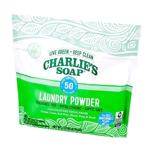 Charlie’s Soap – Fragrance Free Laundry Powder Detergent – 50 Loads (1.3 lbs, 1 Pack) - Image 7