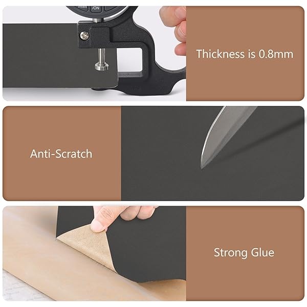 Cinta de reparación de piel, cinta de reparación de piel autoadhesiva de 9 x 11 pulgadas para muebles, kit de reparación de piel para asiento de coche, sofá, silla, asiento de barco, color negro liso - Image 4