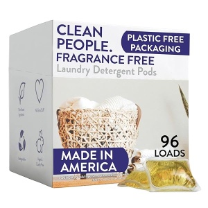 Clean People - Detergente ultra concentrado para colada, sin fragancia 96 cargas. Alimentado por ingredientes naturales a base de plantas, embalaje reciclable, lucha contra manchas y funciona con todas las máquinas