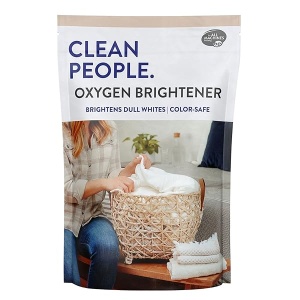 Clean People - Removedor de manchas de oxígeno natural - Alternativa de lejía natural, ingredientes derivados de plantas, ilumina blancos y colores aburridos, elimina las manchas, 86 onzas