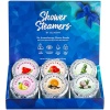 Cleverfy Vaporizadores de ducha de aromaterapia, paquete surtido de 6 bombas de ducha con aceites esenciales. Vaporizador de ducha para cuidado personal y relajación para mujeres y hombres. Conjunto Azul