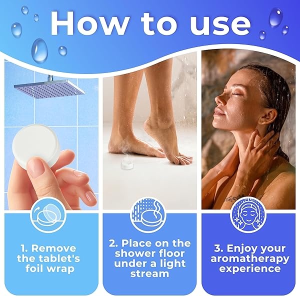 Cleverfy Vaporizadores de ducha de aromaterapia, paquete surtido de 6 bombas de ducha con aceites esenciales. Vaporizador de ducha para cuidado personal y relajación para mujeres y hombres. Conjunto Azul - Image 8
