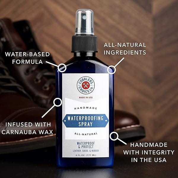 Cobbler's Choice - Spray impermeabilizante natural - Protector de piel - Aplicación fácil en spray, Spray, 6oz (177 mL) - Image 4