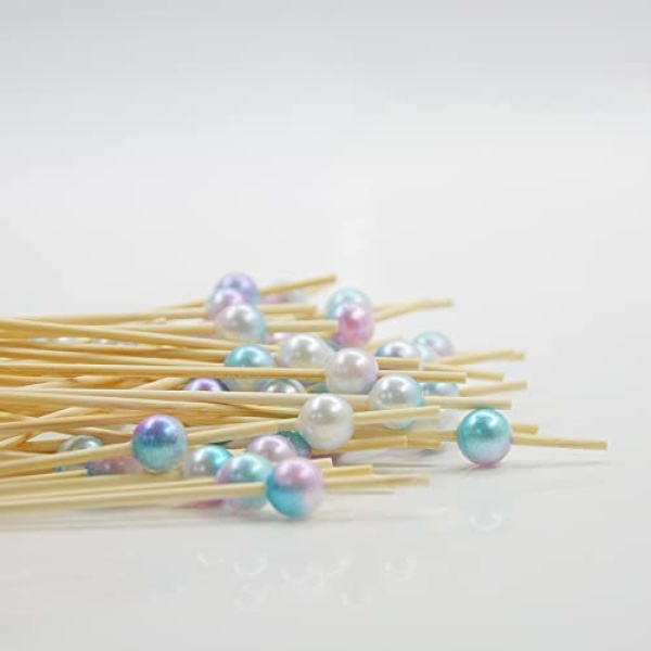 Cocktail Picks, 100PCS Toothpicks for Appetizers, Appetizing Skewers for Fruits Burgers Party Decoration - 4.7 inch - Image 4