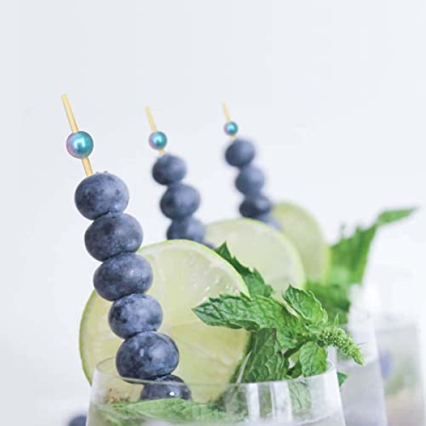 Cocktail Picks, 100PCS Toothpicks for Appetizers, Appetizing Skewers for Fruits Burgers Party Decoration - 4.7 inch - Image 6