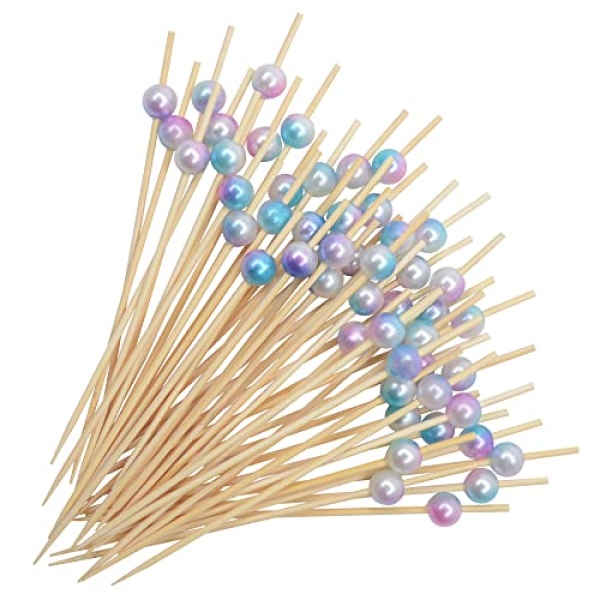 Cocktail Picks, 100PCS Toothpicks for Appetizers, Appetizing Skewers for Fruits Burgers Party Decoration - 4.7 inch