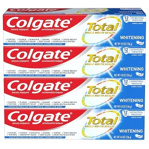 Colgate Total Whitening Toothpaste, 4.8 ounce - 4 pack