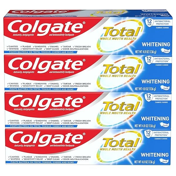Colgate Total Whitening Toothpaste, 4.8 ounce - 4 pack