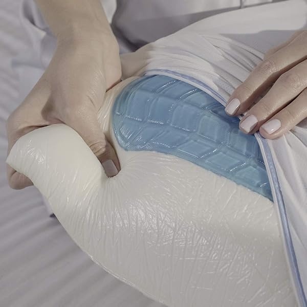 Comfyt - Funda de almohada de gel de repuesto para todas las almohadas de la marca clásica para almohadas de espuma viscoelástica, lavable a máquina, transpirable, antialérgica, solo funda de almohada - Image 8
