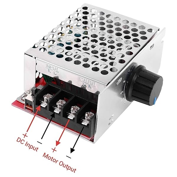 Controlador de velocidad del motor PWM CC, PEMENOL 7-70 V 30 A, interruptor de control de velocidad ajustable PWM regulador de velocidad del motor con fusible de 30 A utilizado para control de velocidad del ventilador - Image 4