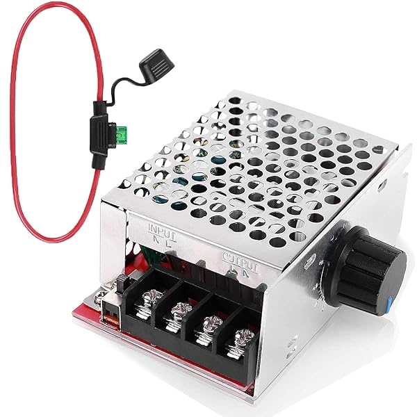 Controlador de velocidad del motor PWM CC, PEMENOL 7-70 V 30 A, interruptor de control de velocidad ajustable PWM regulador de velocidad del motor con fusible de 30 A utilizado para control de velocidad del ventilador