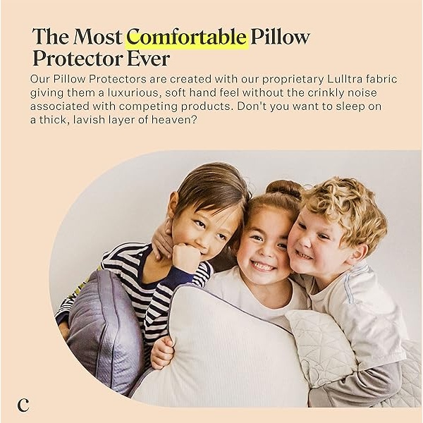 Coop Home Goods - Protector de almohada impermeable con cierre para almohadas de espuma viscoelástica - Paquete de 2 fundas de almohada estándar - tela suave transpirable y lavable a máquina - Tamaño estándar (20 x 26) - Image 5