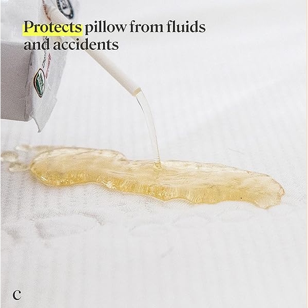 Coop Home Goods - Protector de almohada impermeable con cierre para almohadas de espuma viscoelástica - Paquete de 2 fundas de almohada estándar - tela suave transpirable y lavable a máquina - Tamaño estándar (20 x 26) - Image 7