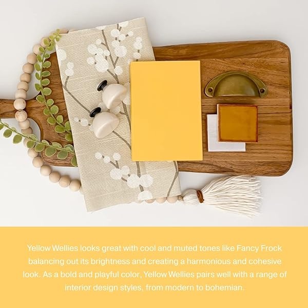 Country Chic Paint - Pintura todo en uno estilo de gis para muebles, decoración del hogar, armarios, manualidades, respetuosa con el medio ambiente, preparación mínima de superficies, pintura mate multisuperficie - chanclos amarillas [amarillo] - cuarto de galón (32 onzas) - Image 9