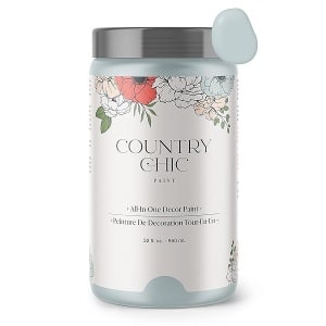 Country Chic Paint - Pintura todo en uno estilo gis para muebles, decoración del hogar, armarios, manualidades, pintura mate respetuosa con el medio ambiente, belle of the Ball [azul claro] cuarto de