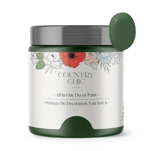 Country Chic Paint - Pintura todo en uno estilo gis para muebles, decoración del hogar, armarios, manualidades, pintura mate respetuosa con el medio ambiente, fuegos artificiales [verde bosque] 4