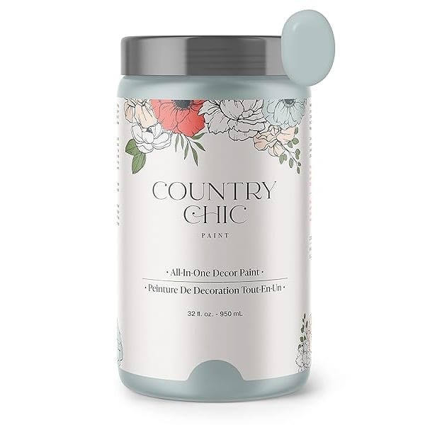 Country Chic Paint - Pintura todo en uno estilo gis para muebles, decoración del hogar, armarios, manualidades, pintura mate respetuosa con el medio ambiente, zacate duna [verde] cuarto de galón 32