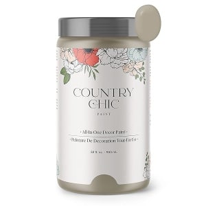 Country Chic Paint - Pintura todo en uno estilo gis para muebles, decoración del hogar, armarios, manualidades, pintura mate respetuosa con el medio ambiente, velada [beige topo] cuarto de galón 32