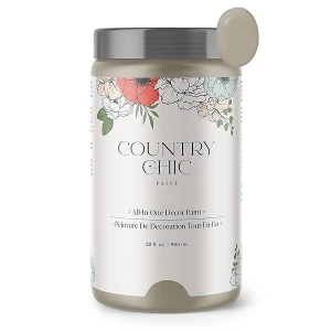 Country Chic Paint - Pintura todo en uno estilo gis para muebles, decoración del hogar, armarios, manualidades, pintura mate respetuosa con el medio ambiente, velada [beige topo] cuarto de galón 32